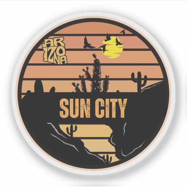 Sun City, Arizona Sticker (Front)