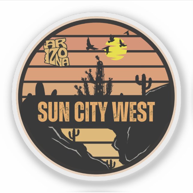 Sun City West, Arizona Sticker (Front)