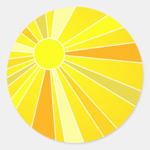 Sun Classic Round Sticker