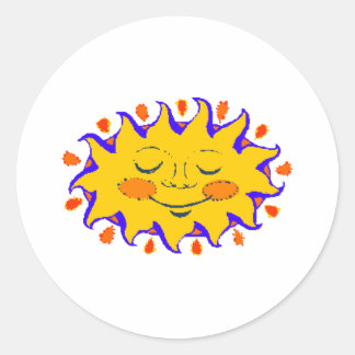 Sun Classic Round Sticker