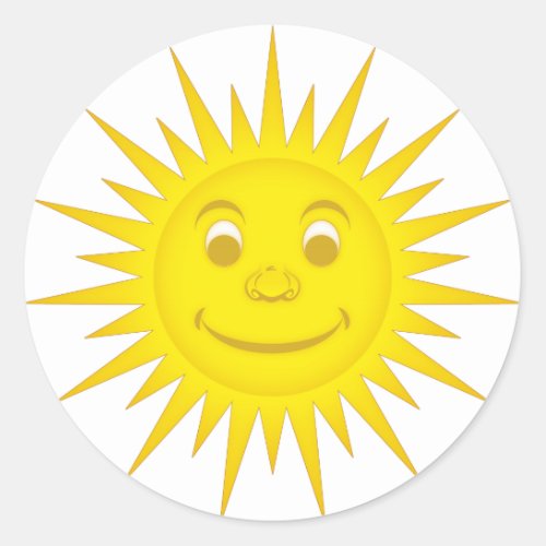 Sun Classic Round Sticker