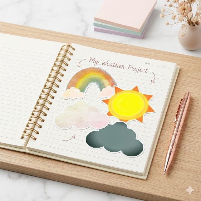 Sun Cloud Rainbow Weather School Project ClipArt  Flyer (Creator Uploaded)