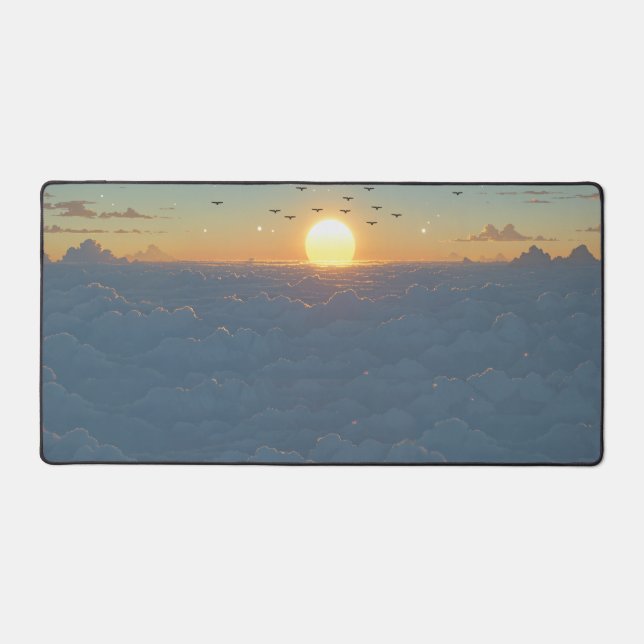 Sun & Clouds  Desk Mat (Front)