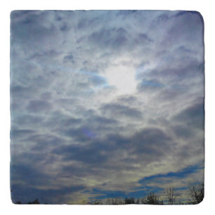 Sun Clouds Marble Trivet