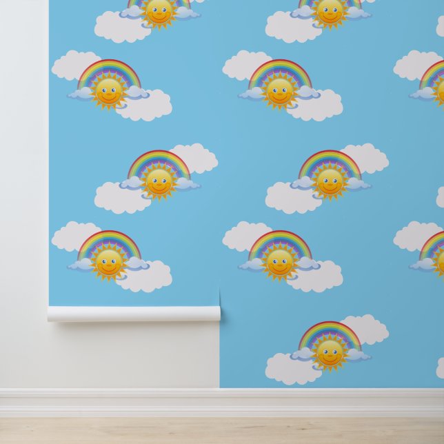 Sun, Clouds & Rainbows Design  Wallpaper (Application)