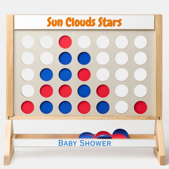 Sun Clouds Stars Party Game Fast Four (Front)