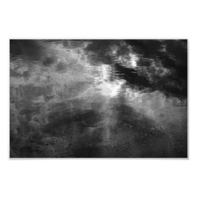 Sun, Clouds, Water And Duckweed Photo Print (Front)