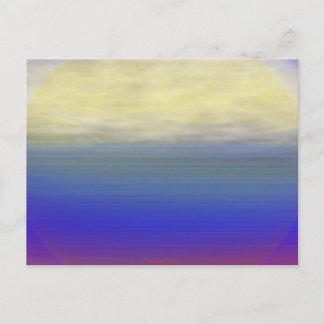 Sun clouds waves postcard