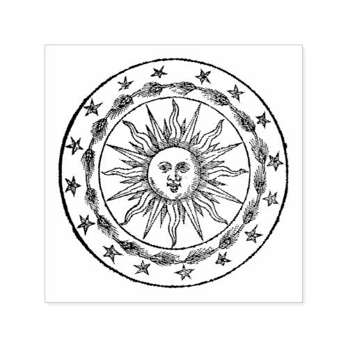 Sun coat of arms self_inking stamp