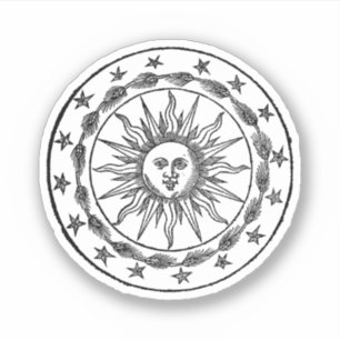 Sun coat of arms. sticker