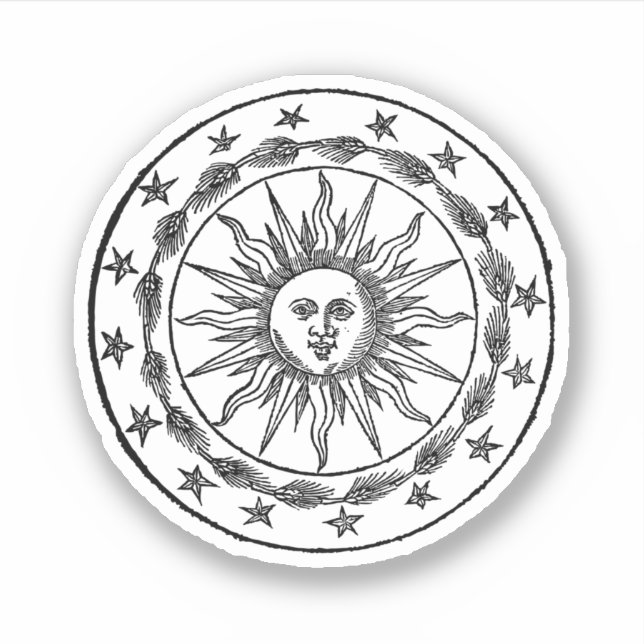 Sun coat of arms. sticker (Front)