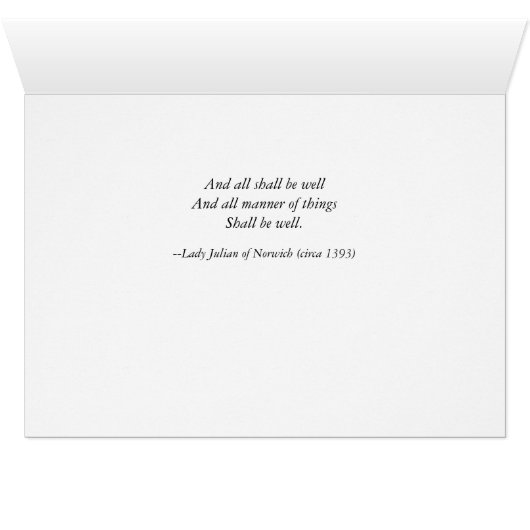 Sun, Cobweb, and Plum Tree Card (Inside Horizontal (Bottom))