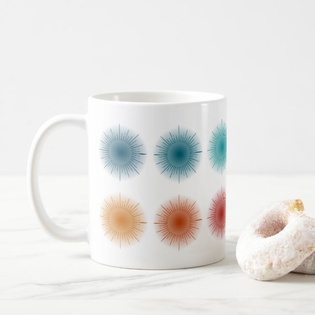 Sun Color Gradient Coffee Mug (With Donut)