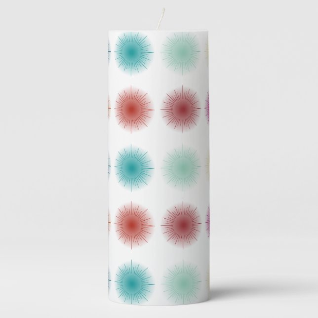 Sun Color Gradient Pillar Candle (Front)