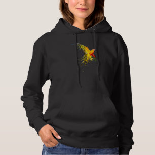 Sun Conure  Beautiful Dispersed Flying Design Hoodie
