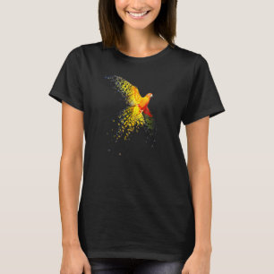 Sun Conure  Beautiful Dispersed Flying Design T-Shirt