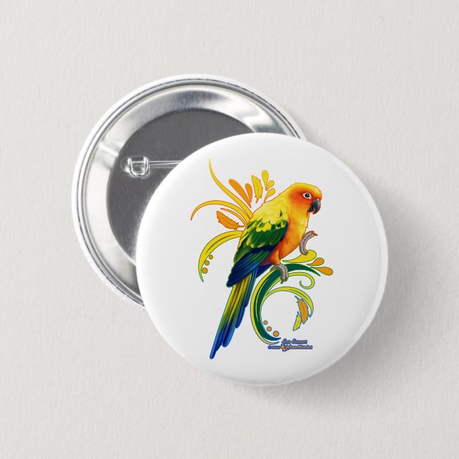 Sun Conure Button (Front & Back)