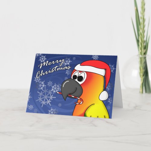 Sun Conure Christmas Card