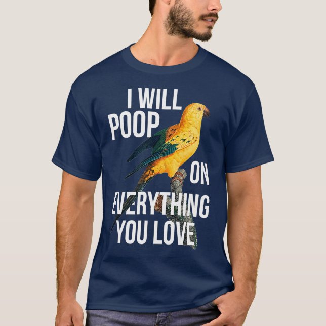 Sun Conure Exotic Bird Owner Funny Parrot Pun T-Shirt (Front)