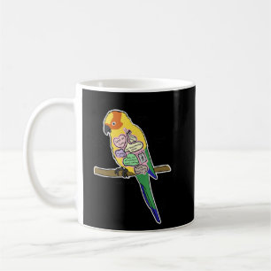 Sun Conure Parrot Anatomy Of A Sun Conure Coffee Mug