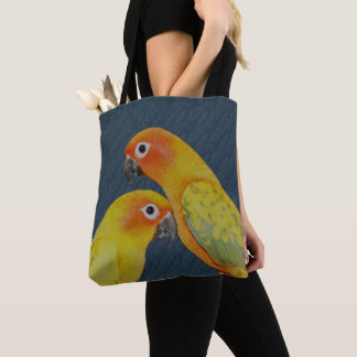 Sun Conure Parrot Pair  Tote Bag