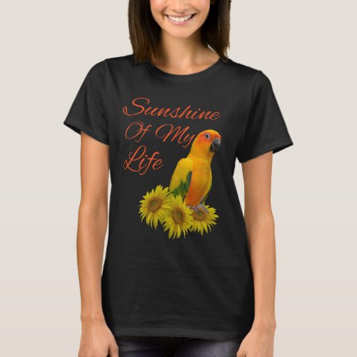 Sun Conure Parrot Sunshine Sunflower T_Shirt
