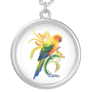 Sun Conure Silver Plated Necklace