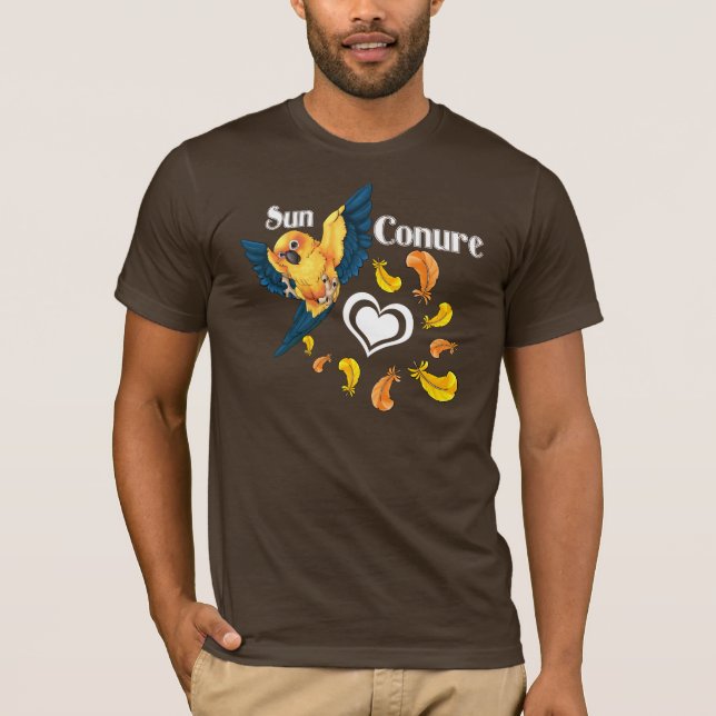 Sun Conure T-shirt (Dark) (Front)