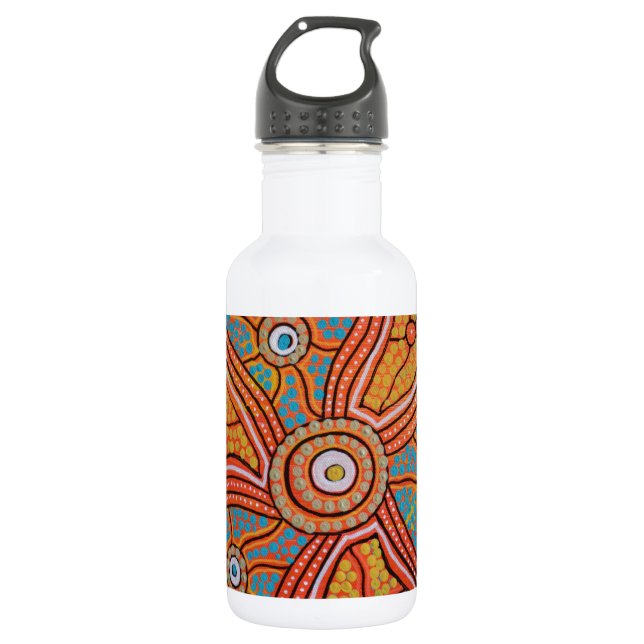 Sun Corroboree Stainless Steel Water Bottle (Front)