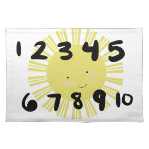 Sun Counting Mat Learning Numbers
