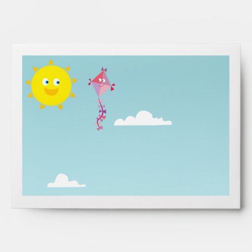 Sun Cute Cartoon Return Address Envelope