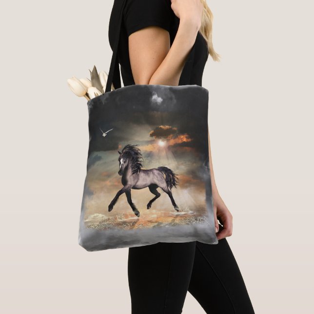 Sun Dancer Horse Tote Bag (Close Up)