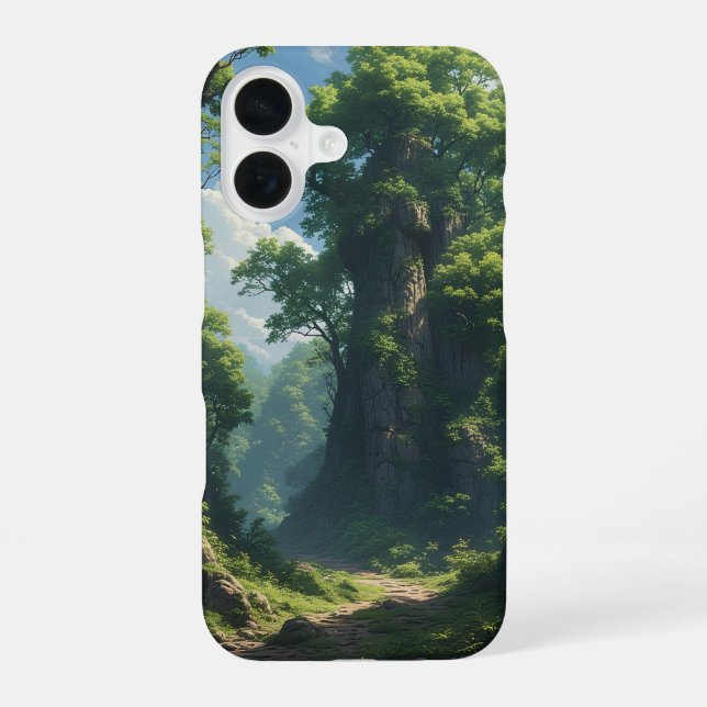 Sun-Dappled Forest Trail Iphone Case (Back)