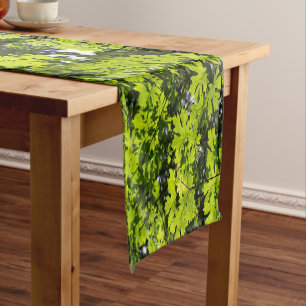 Sun-Dappled Leaves in the Forest Short Table Runner