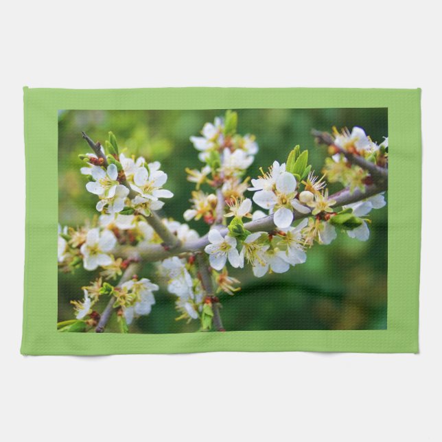 Sun-Dappled Spring Hawthorn Towel (Horizontal)