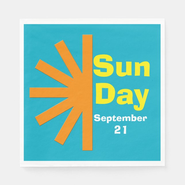 Sun Day For Solar Energy Napkins (Front)