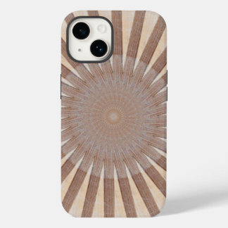 Sun Deck - Striped Wooden Sunburst Case-Mate iPhone 14 Case