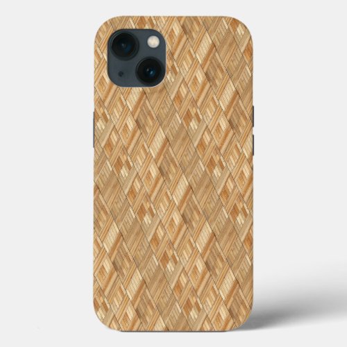 Sun Deck _ Tongue and Groove Pine Wood Tiles iPhone 13 Case