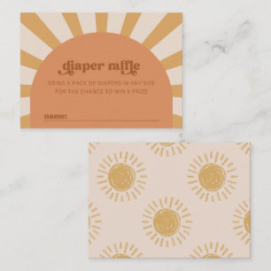 Sun Diaper Raffle Card Sun Baby Shower Card
