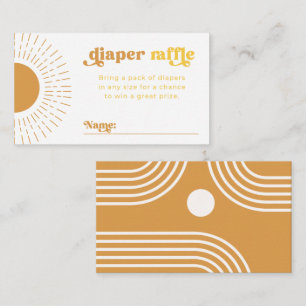 Sun Diaper Raffle Card Sun Baby Shower Card