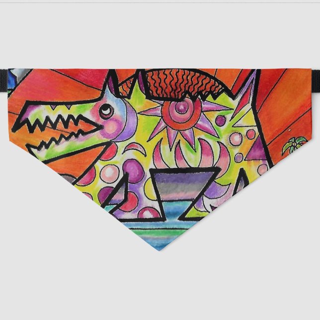 Sun Dog Doggy Bandana and Collar Pet Bandana Collar (Front)