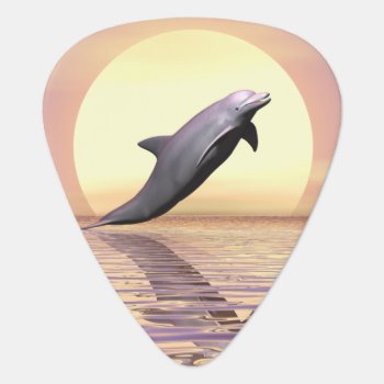 Sun Dolphin Guitar Pick by Peerdrops at Zazzle