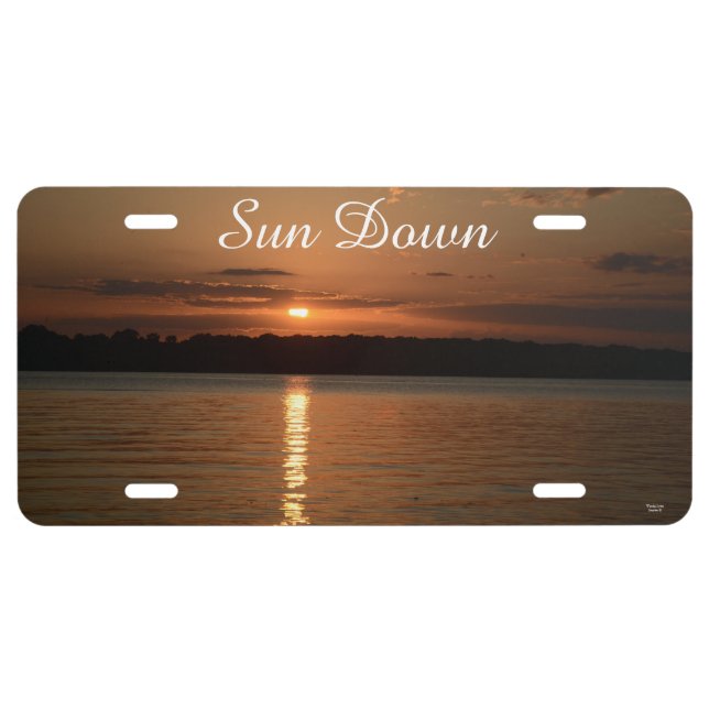 Sun Down - License Plate (Front)
