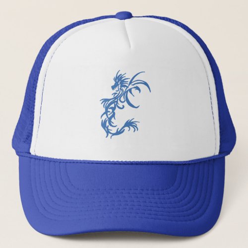 Sun dragon Blue Tribal Trucker Hat