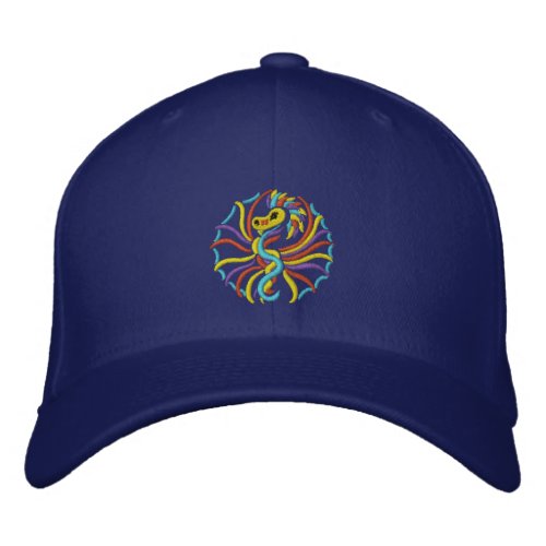 sun Dragon Embroidered Baseball Hat