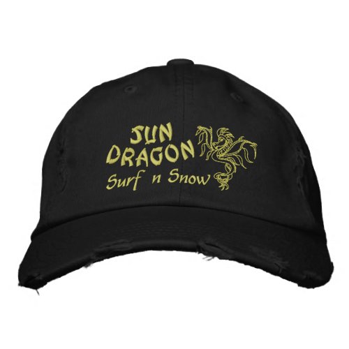 Sun Dragon  Surf and Snow Embroidered Baseball Cap