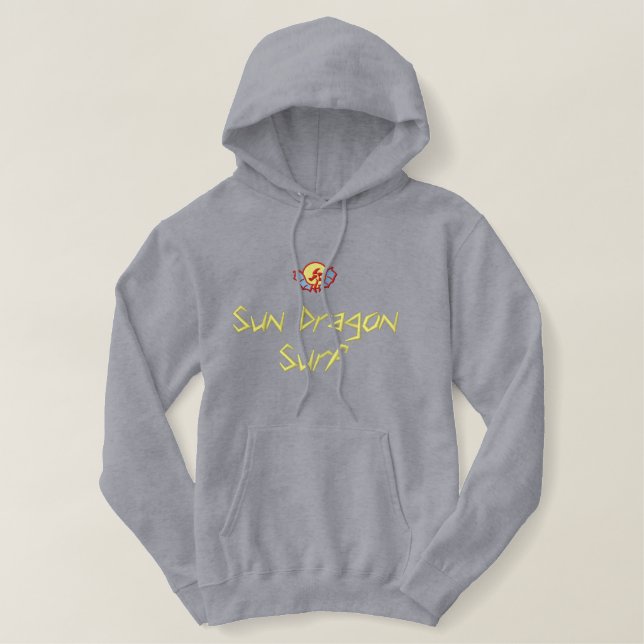 Sun Dragon Surf Embroidered Hoodie (Design Front)