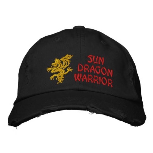 Sun Dragon Warrior Embroidered Baseball Cap