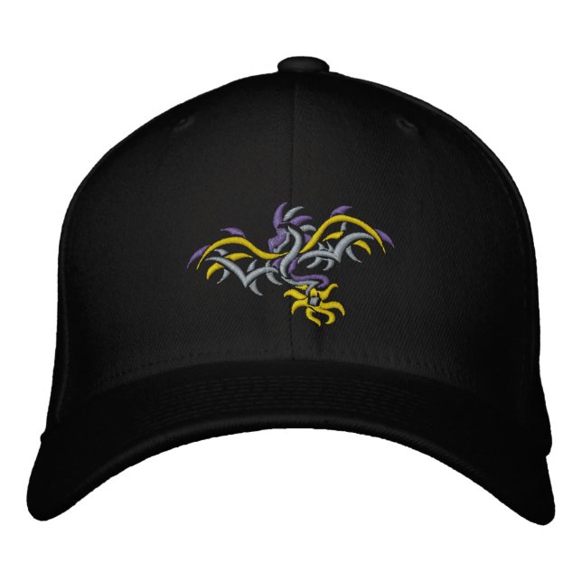 sun dragon  yellow sun embroidered baseball cap (Front)