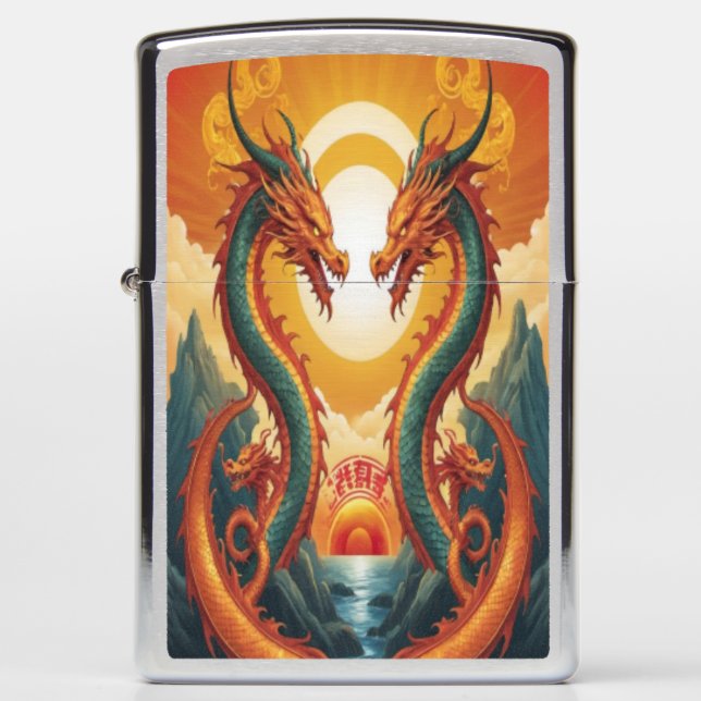 Sun Dragons Zippo Lighter (Front)